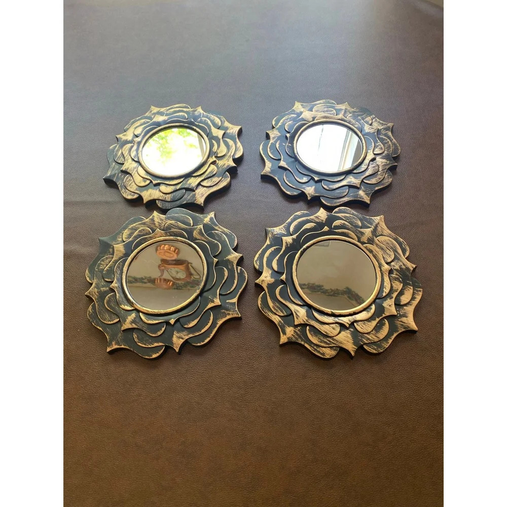Mirror wall decor set plastic